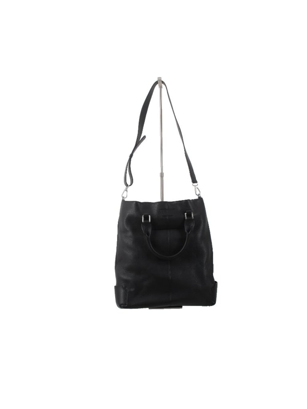 Belber Purse NWOT Black 16 x 16 x 5 Inner Pockets Adjustable Strap Leather Purse